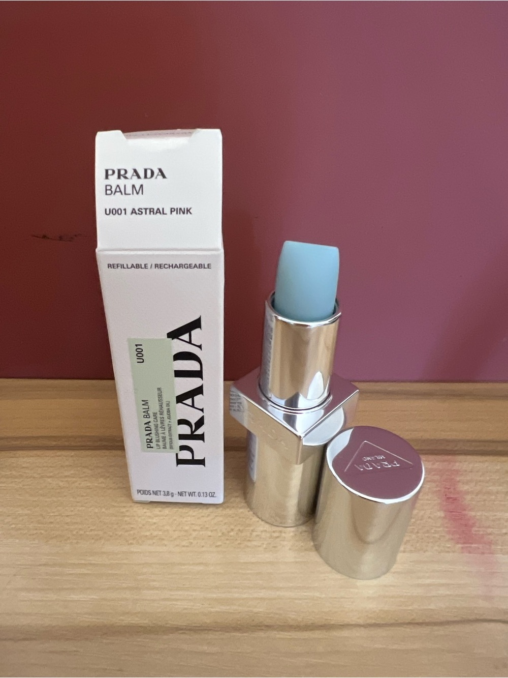 Prada Balm U001 Astral Pink Hydrating Lip Balm - lip blushing care NIB